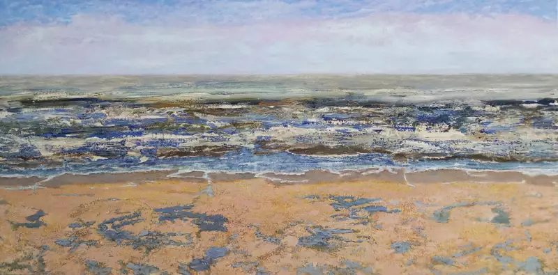 'Villa Les Tournesols, De Panne, B', 100 x 200 cm, Ölfarbe auf Leinen