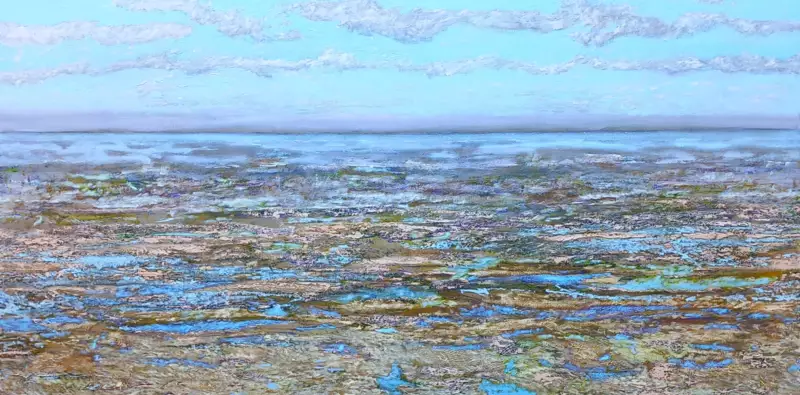 'Vox Maris', 100 x 200 cm, Ölfarbe auf Leinen 