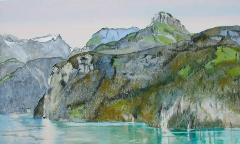 'Garten im Grand Palais, Brunnen', 120 x 200 cm. Ölfarbe auf Leinen. Verkauft