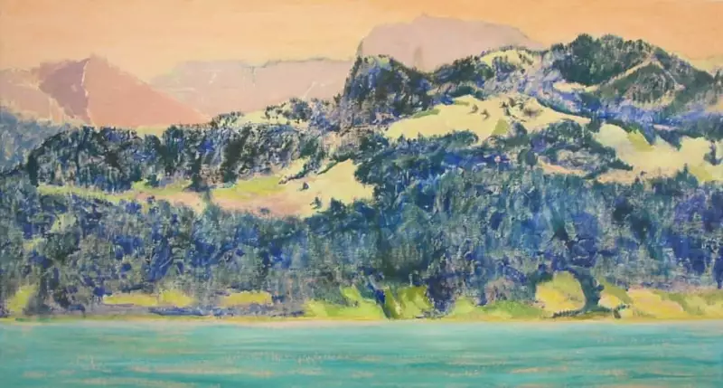 'Gersau', 65 x 120 cm, Öl auf Leinwand