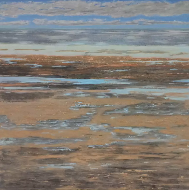 'Vox Maris', 130 x 130 cm, Ölfarbe auf Leinen