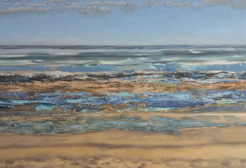 'Villa Les Tournesols, De Panne', 130 x 190 cm, peinture à l'huile 
