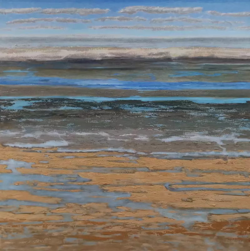 'Vox Maris II', 130 x 130 cm, olieverf op linnen