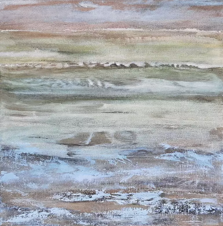 ' Seaflower', 50 x 50 cm, peinture à l'huile sur lin -  - Seestücke