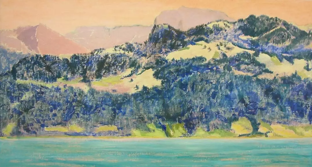 'Gersau', 65 x 120 cm, Öl auf Leinwand - 'Gersau', 65 x 120 cm, Öl auf Leinwand - Gersau
