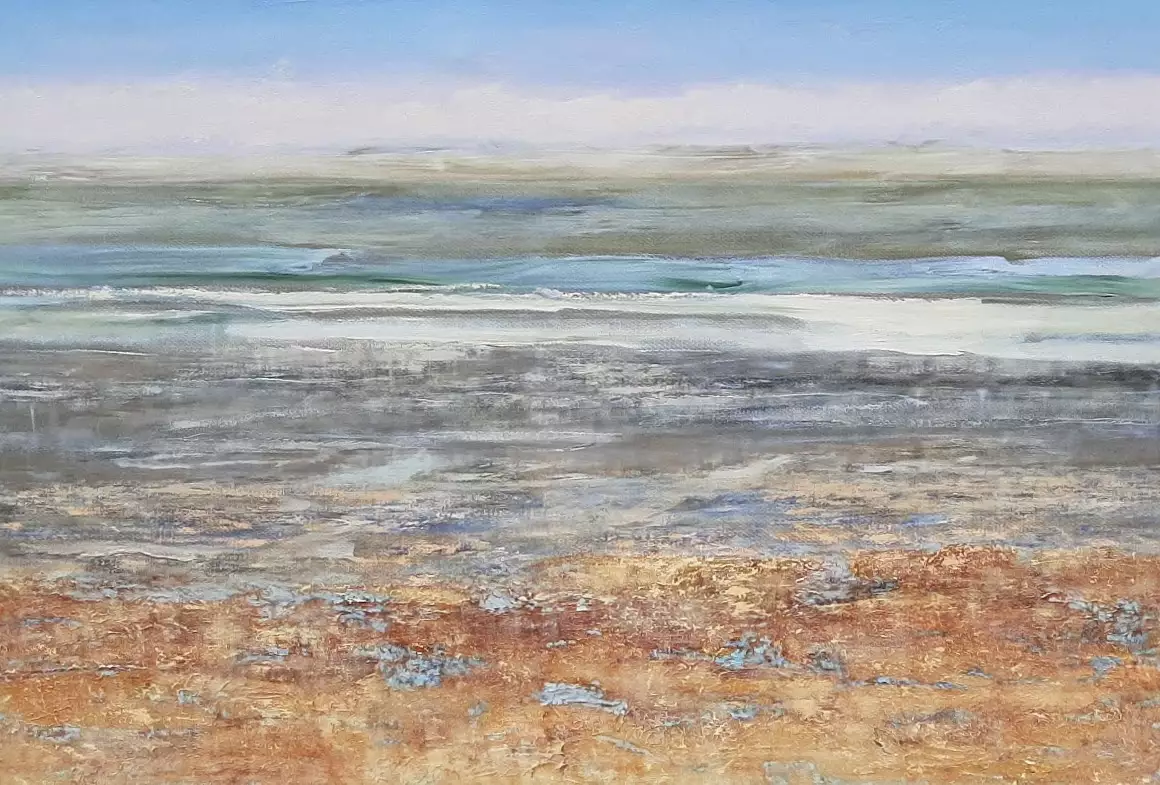 ' Seaflower', 130 x 190 cm, olieverf op linnen -  - Seestücke
