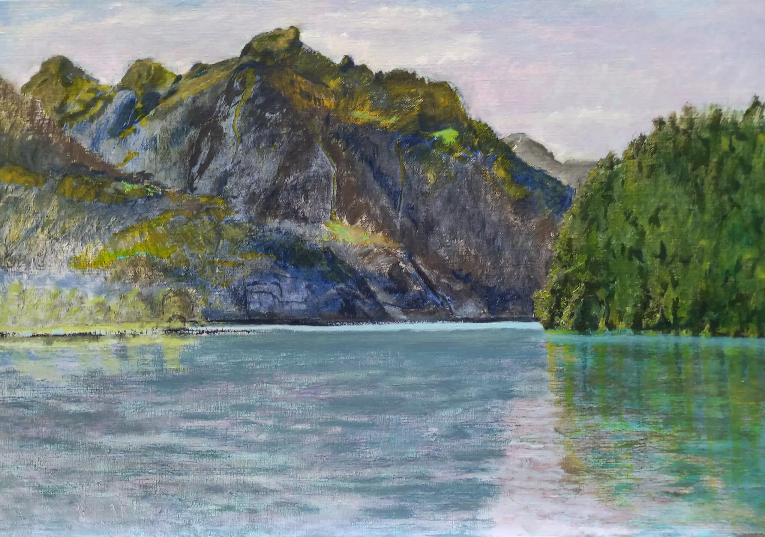 'Zwischen Brunnen und Gersau', 70 x 100 cm, Öl auf Leinwand. Verkauft - 'Zwischen Brunnen und Gersau', 70 x 100 cm, Öl auf Leinwand. Verkauft - Zwischen Brunnen und Gersau